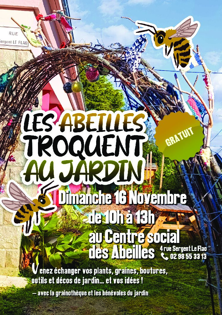 Les abeilles troquent au jardin